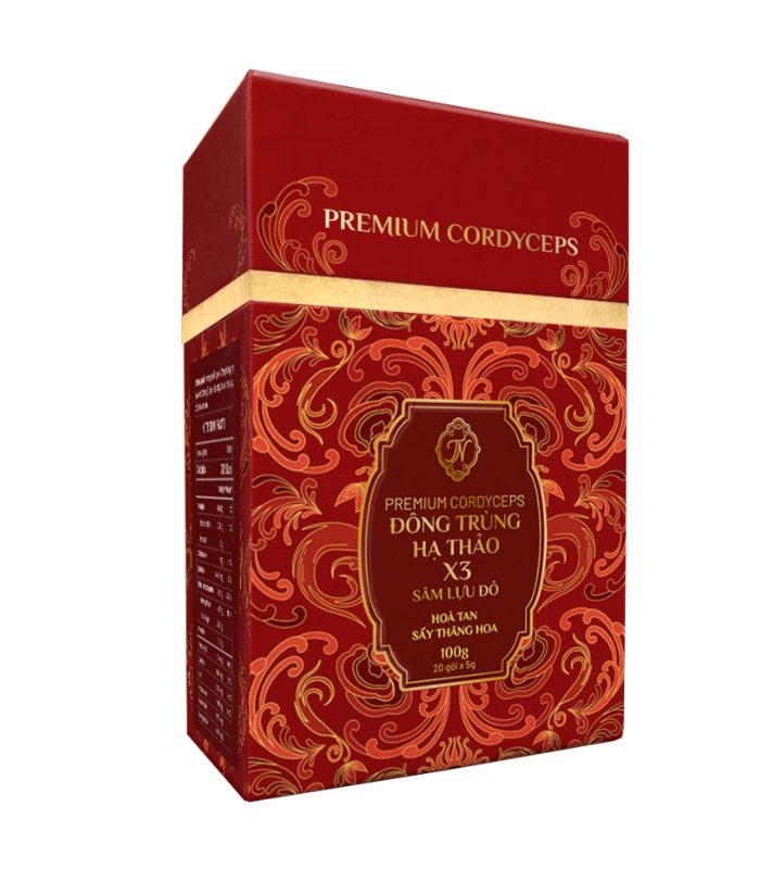 Đông trùng hạ thảo x3 sâm lựu đỏ sấy thăng hoa